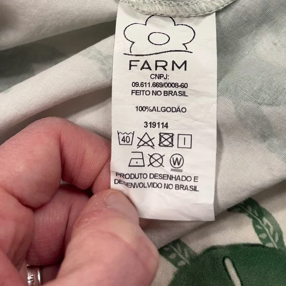 FARM Rio Green Crab Print Button-Up Shirt Size Medium LIKE NEW! Extremely RARE - Picture 8 of 10